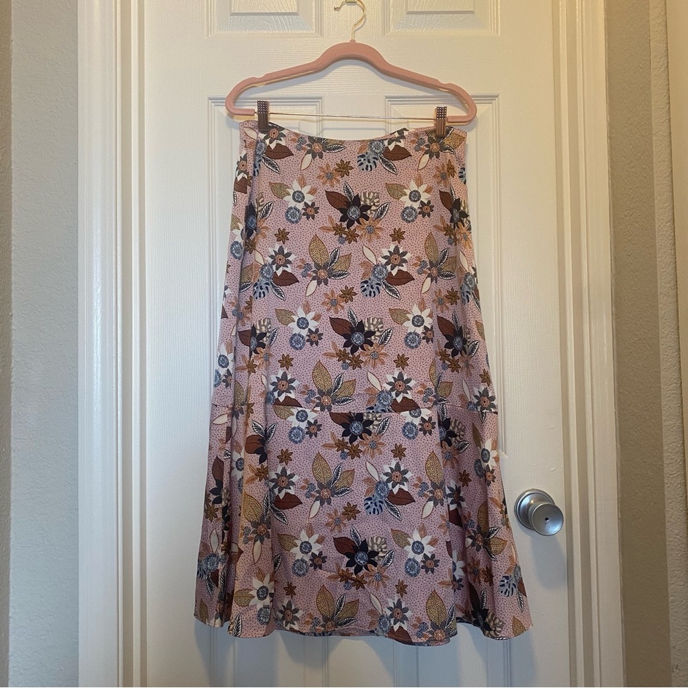 Printed Slip Skirt- Fluted Midi